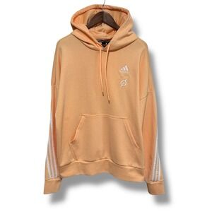 Adidas‎ x Peloton Unisex Performance Hoodie Orange Oversized Size Large 25 x 29